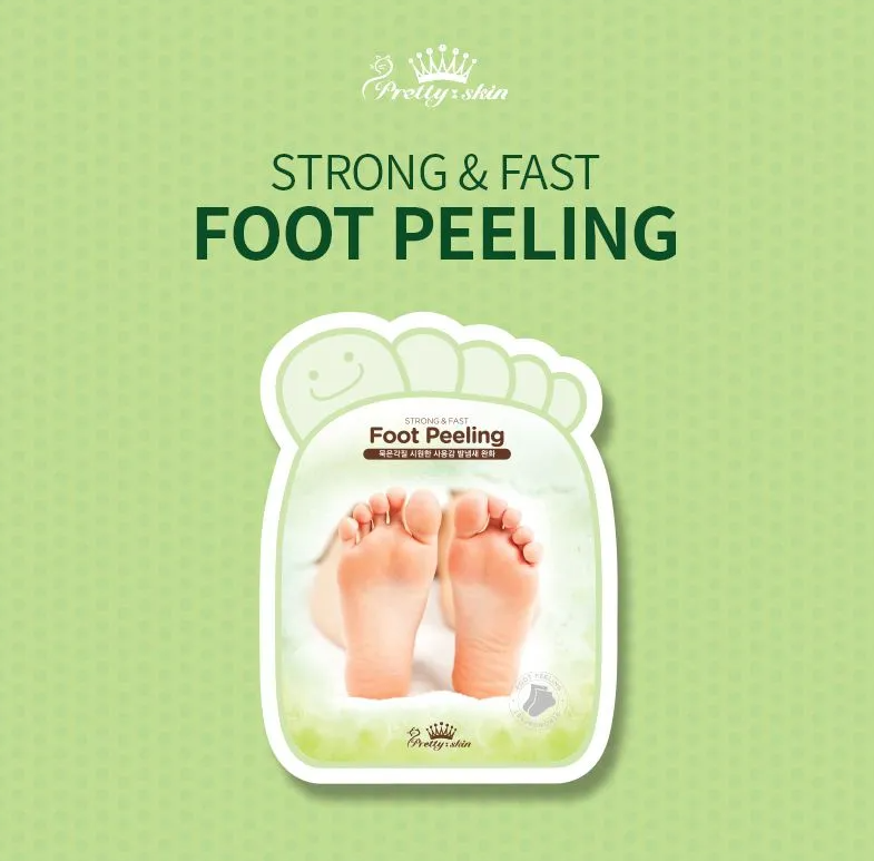 Korean Foot Peeling Mask by PRETTYSKIN (Strong & Fast) - Pack of 10